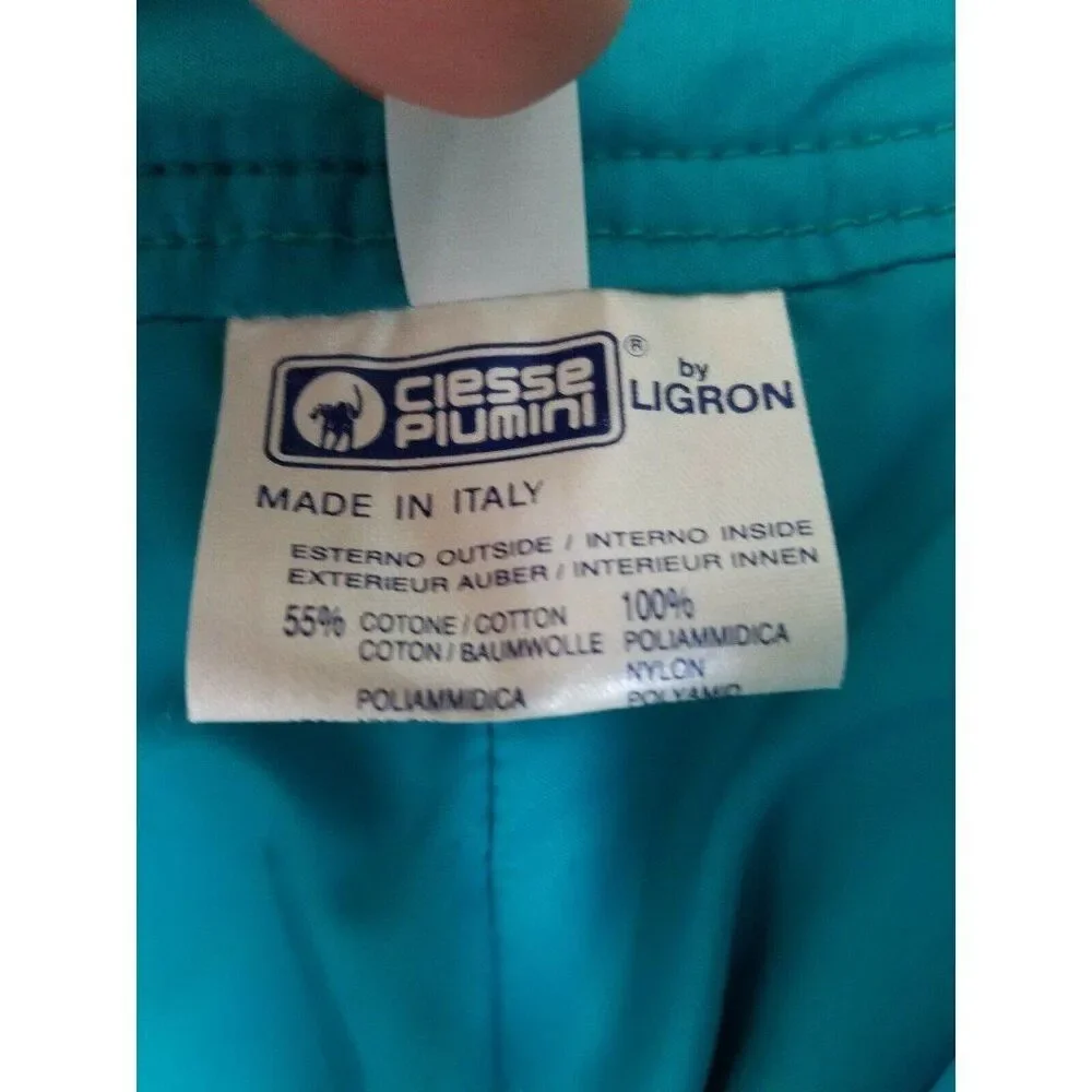 Turquoise Snow Pants Made in Italy Size 48